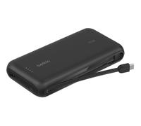 Belkin Portable Charger, Power Bank with Integrated Cable 20K PD 30W - Fast Charging USB-C Power Delivery, Portable Charger for iPhone 16 Series, iPad Pro, Galaxy S25 Series, and More - Black