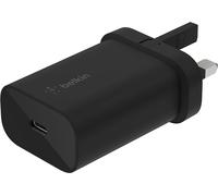 Belkin BoostCharge 25W Wall Charger with PPS, USB Plug with USB-C Power Delivery, Fast Travel USB Charger for iPhone 17, Air, Samsung Galaxy S25, iPad, Pixel, tablets and more - Black