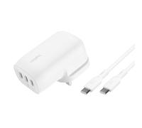 Belkin BoostCharge 3-Port USB-C Wall Charger with PPS 67W, PD 3.1 Enabled Fast Charging - iPhone 17, Air, Samsung Galaxy S25, Pixel 10, iPad, AirPods, Tablet, etc, USB-C to Type C cable included