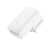 Belkin BoostCharge 3-Port USB-C Wall Charger with PPS 67W, USB-C PD 3.1 Enabled Fast Charging for Apple iPhone 17, iPhone Air, 16, Samsung Galaxy S25, Pixel 10, iPad, AirPods, Tablet & More - White