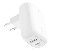 Belkin BoostCharge 30W USB-C 2-in-1 + 12W USB Wall Charger, White