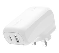 Belkin BoostCharge 42W Dual Port Wall Charger with USB-C and USB-A Samsung, Pixel, iPhone Charger, Fast Charging, 30W USBC Port + 12W USBA Port, PPS Technology, Compact and Travel Friendly