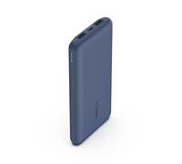 Belkin BOOSTCHARGE. Battery capacity: 10000 mAh. USB Type-A output ports: 2 USB Type-C ports quantity: 1. Total output power: 15 W. Product colour: Blue