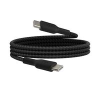 Belkin BoostCharge braided USB C to fast charger cable, USB type C charger cable fast charging for iPhone 16, 15, Samsung Galaxy S24, S23, Pixel, iPad, MacBook, Nintendo and more - 1m, Black