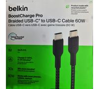 Belkin BoostCharge Braided USB-C to USB-C 60W cable 1M -Black