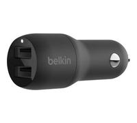Belkin CCB001BTBK Boost Charge Dual Port USB 24W In-Car Mobile Charger - Black