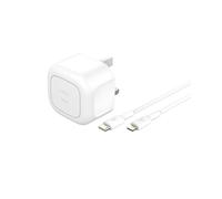 Belkin BoostCharge Compact Wall Charger 30W, Travel-friendly USB-C Power Delivery Fast Charging for Apple iPhone, Samsung Galaxy, iPad, AirPods, Tablet & More with USB-C to Lightning Cable - White