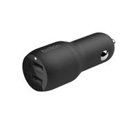 Belkin CCB001BTBK Boost Charge Dual Port USB 24W In-Car Mobile Charger - Black