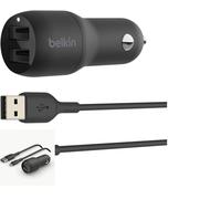 Belkin Dual Usb-a 1 M Pvc A-musb 24w Car Charger
