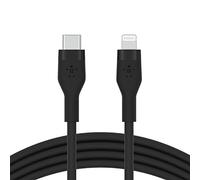 Belkin BoostCharge Flex Silicone USB Type C to Lightning Cable (2M/6.6ft), MFi Certified 20W Fast Charging PD Power Delivery for iPhone 14/14 Plus, 13, 12, Pro, Max, Mini, SE, iPad and More - Black