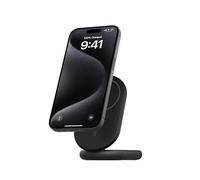 Belkin BoostCharge MagSafe Charger, Magnetic Foldable Wireless Charging Stand 15W, MagSafe-Compatible Portable Fast Charger for Qi2, iPhone 16, 15, 14, 13 & 12 Series, Standy Mode Ready - Black