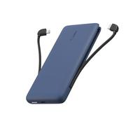 Belkin BOOSTCHARGE Plus 10K Portable Charger Power Bank (10,000 mAh with Integrated Lightning (MFI) and Integrated USB-C Cables and Additional USB-C Charging Port) - Blue