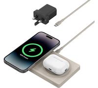 Belkin BoostCharge Pro 2-in-1 MagSafe Wireless Charging Pad 15W Sand