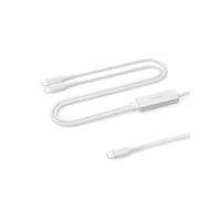 Belkin BoostCharge Pro 2-in-1 USB C to USB C Charger Cable 140W, Braided Dual Charging Cable - Fast-Charging Combo Cord with Smart Power Sharing for MacBook, iPhone, iPad, Samsung, Pixel, etc - White