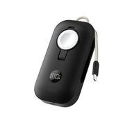 Belkin BoostCharge Pro 10000mAh Power Bank with Apple Watch Charger, Portable Charger with Integrated Braided USB C Cable and Digital Display, 45W, Battery Pack for Charging 3-Devices - Black