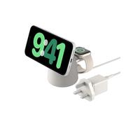 Belkin BoostCharge Pro 2-in-1 Wireless Charging Dock with MagSafe 15W Fast Charge iPhone Charger Compatible with iPhone 16, 15, 14, 13, and 12 Series, AirPods, and Other MagSafe Enabled Devices