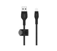 Belkin BoostCharge Pro Flex Braided USB Type A to Lightning Cable (1M/3.3FT), MFi Certified Charging Cable for iPhone 14/14 Plus, 13, 12, Pro, Max, Mini, SE, iPad and More - Black