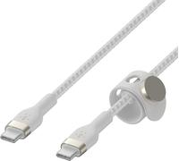 Belkin BoostCharge Pro Flex Braided USB C charger cable, USB-IF certified Power Delivery PD type C fast charging cable for iPhone 16, 15, Galaxy S24, S23, MacBook Pro, iPad, Pixel and more - 2m, white