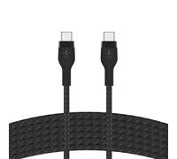 Belkin BoostCharge Pro Flex Braided USB C charger cable, USB-IF certified Power Delivery PD type C fast charging cable for iPhone 16, 15, Galaxy S24, S23, MacBook Pro, iPad, Pixel and more - 3m, black