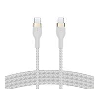 Belkin BoostCharge Pro Flex Braided USB C charger cable, USB-IF certified Power Delivery PD type C fast charging cable for iPhone 16, 15, Galaxy S24, S23, MacBook Pro, iPad, Pixel and more - 1m, white