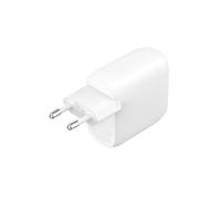 Belkin BoostCharge USB-C PD Charger with 2 Ports and PPS 60W for Apple iPhone, iPad, Samsung Galaxy, Google Pixel, Compatible with USB-C/Lightning Cable and USB-C Cable - White