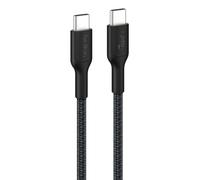 Belkin Eco Braided USB-C to USB-C Cable (2M, 240W) - Soft, Flexible Fast-Charging Cable, Type C Charger Cord for iPhone 16, Galaxy S25, Pixel 9, MacBook, iPad Pro, & More - Black (USB 2.0)