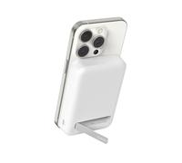 Belkin BoostCharge Pro Wireless Power Bank 10000mAh with Qi2, MagSafe Compatible Portable Charger + Built-in Pop-up Kickstand, For iPhone 17, iPhone Air, 16, 15, 14, Pixelsnap and More - White