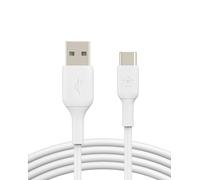 Belkin BoostCharge USB C charger cable, USB-C to USB-A cable, USB type C charging cable for iPhone 16, 15, Samsung Galaxy S24, S23, Google Pixel, iPad Pro, Nintendo Switch and more - 3m, White