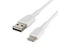 Belkin BoostCharge USB C charger cable, USB-C to USB-A cable, USB type C charging cable for iPhone 16, 15, Samsung Galaxy S24, S23, Google Pixel, iPad Pro, Nintendo Switch and more - 15cm, White