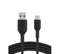 Belkin BoostCharge USB C charger cable, USB-C to USB-A cable, USB type C charging cable for iPhone 16, 15, Samsung Galaxy S24, S23, Google Pixel, iPad Pro, Nintendo Switch and more - 1m, Black
