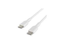 Belkin BoostCharge USB-C to USB-C fast charger cable, USB type C charger cable fast charging for iPhone 16, 15, Samsung Galaxy S24, S23, Pixel, iPad, MacBook, Nintendo Switch and more - 1m, White