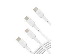 Belkin BoostCharge USB-C to USB-C fast charger cable, USB type C charger cable fast charging for iPhone 15, Samsung Galaxy S24, Google Pixel, iPad, MacBook, Nintendo Switch and more - 1m, 2pack, White