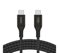 Belkin BoostCharge USB-C to USB-C Power charger cable, USB-IF certified fast charging cable with 240W Power Delivery for iPhone 16, 15, MacBook, Chromebook, Galaxy, iPad, Pixel & More - 1m, black