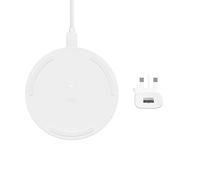 Belkin BoostCharge Wireless Charging Pad 10W (Qi-Certified Fast Wireless Charger for iPhone, Samsung, Google, more), White