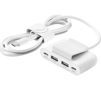 Belkin BootCharge USB-C & USB-A 4-Port USB Power Extender Hub - 2m - White - New