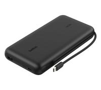 Belkin UltraCharge Pro Power Bank 25000mAh, Portable Charger with Integrated USB C Cable, 158W USB PD - Fast Charging Battery Pack for MacBook Pro, iPhone, iPad Pro, Galaxy, Pixel & More - Black