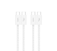 Belkin Braided USB-C to USB-C Cable (1M, 60W) - Soft, Flexible Fast-Charging Cable, Type C Charger Cord for iPhone 16 & 15 Series, Galaxy S25, Pixel 9, iPad Pro, & More - White (USB 2.0, 2-Pack)