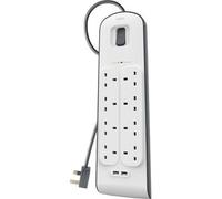 Belkin Extension Lead with USB Slots x 2 (2.4 A Shared) 8 Way/8 Plug Extension
