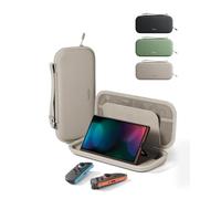 Belkin Carrying Case for Nintendo Switch 2, Travel Bag w/AirTag Holder & Game Card Storage Pocket Portable Lightweight Protective Carrying Case w/Hard Shell, Gaming Essentials - Sand