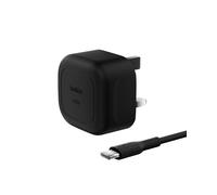 Belkin Compact Wall Charger 45W + USB-C to USB-C Cable, Fast Charging for Apple iPhone 17, iPhone Air, iPhone 16 Serie, Samsung Galaxy S25, Google Pixel, iPad, AirPods & More - Black