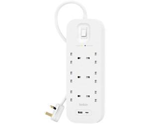 Belkin Connect Surge Protector 6-Way Outlet With 1 USB-C & 1 USB-A 2M White
