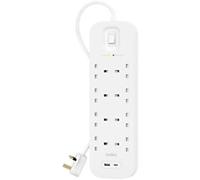 Belkin Connect Surge Protector 8-Way Outlet With 1 USB-C & 1 USB-A 2M White