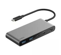Belkin Connect 7-Port USB-C Hub with Dual USB-C Ports - Grey
