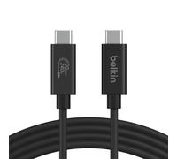 Belkin Connect USB4 Cable 240W 20 Gbit/s USB4 cable with 240 W Power Delivery, data transfer speeds of up to 20 Gbit/s and 4K@60 Hz support for