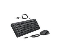 Belkin Connect Wired Keyboard and Mouse Combo - USB A Keyboard Set w/Wired Mouse, Ergonomic Design - Perfect for Home, Office, Desk, Compatible with Laptop, PC, Windows - Black
