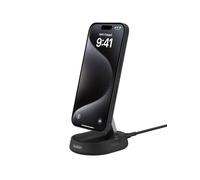 Belkin Convertible Magnetic Charging Stand 15W - MagSafe-Compatible Qi2-Certified Wireless Charging Station, iPhone Charger for Apple iPhone 16 Series, Airpods Pro, & More - Black (No PSU Included)