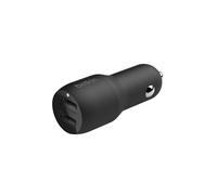 Belkin Dual USB Car Charger 24W + Lightning Cable Boost Charge Dual Port Char...
