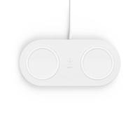 Belkin Dual Wireless Charger (Dual Wireless Charging Pad 10W for iPhone 11, 11 Pro, 11 Pro Max, Galaxy S20+, S20 Ultra, Pixel 4, 4XL, AirPods and more), White