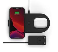 Belkin Dual Wireless Charger (Dual Wireless Charging Pad 15W) Fast Charge 2 Devices at Once, Including iPhone, AirPods, Galaxy, Pixel, more - Black