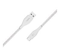 Belkin DuraTek Plus USB-C to USB-A Cable with Strap (Ultra-Strong USB to USB-C Cable/USB Type-C), 4ft/1.2m, White
